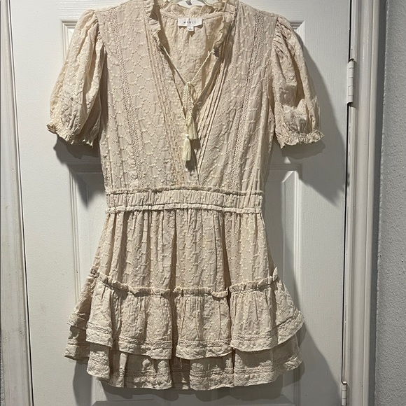 Mable Chic Cream Ruffled Dress - Picture 1 of 5